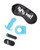 XR Bang! Duo Blast Remote Control Cock Ring & Butt Plug Vibrator Kit - Blue