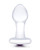Glas 3.5" Bling Bling Glass Butt Plug - Clear