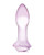 Glas 5" Rosebud Glass Butt Plug - Pink