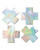 Pastease Holographic Plus X Pasties - Silver O/S Pack Of 2 Pair
