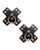 Neva Nude Burlesque Pierced N' Punked Leather Metal X Silicone Reusable Nipzitx Pasties - Black O/s