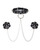 Neva Nude Burlesque Slave 4 U Chain Neck Choker Leather Reusable Silicone Nipzitx Pasties - Black O/s