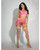 Seven 'til Midnight Satin & Lace Underwire Bra, Garter Belt & G-String Panty Pink Xl
