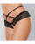 Adore Crayzee Open Panty With Criss Cross Waist Straps & Lace Black O/S