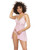 Crystal Pink Babydoll With Lightly Padded Cups & Thong Pink/Silver Xl
