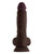 Shaft Model A Flexskin Liquid Silicone 9.5" Dong With Balls - Mahogany