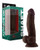 Shaft Model N Flexskin Liquid Silicone 8.5" Side Curve Dong With Balls - Mahogany