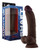 Shaft Model C Flexskin Liquid Silicone 9.5" Curved Dong With Balls - Mahogany