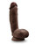 Blush Dr. Skin Glide 8.5" Self Lubricating Dildo With Balls - Chocolate
