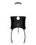 Lust Mistress Cupless Corset With Velcro Choker Collar, Metal Garters & G-String Black L/Xl