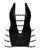 Lust Portia Mini Dress With Plush Elastic Strapping Black L/Xl