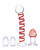 Glas 4 Pc Mr. Swirly Set With Glass Kegal Balls & 3.25" Butt Plug - Red