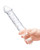 Glas 12" Double Ended Glass Dildo With Anal Beads - Clear