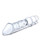 Glas 12" Double Ended Glass Dildo With Anal Beads - Clear