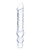 Glas 12" Double Ended Glass Dildo With Anal Beads - Clear