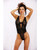 Stylish Stretch Leopard Mesh Teddy Black Lg