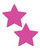 Pastease Basic Star Black Light Reactive - Neon Pink O/S