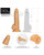 Naked Addiction 8" Rotating & Vibrating Dong With Remote - Caramel