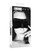 Shots Ouch Black & White Satin Curvy Eye Mask With Elastic Straps - Black