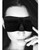 Shots Ouch Black & White Satin Curvy Eye Mask With Elastic Straps - Black