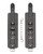 Shots Ouch Black & White Bonded Leather Hand/Ankle Cuffs - Black