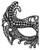 Shots Ouch Black & White Lace Eye Mask - Empress Black