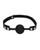 Shots Ouch Black & White Silicone Ball Gag - Black