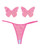 Neva Nude Naughty Knix Bella Rosa Shimmer G-String & Pasties - Soft Pink O/S