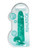 Shots Realrock Realistic Crystal Clear 8" Dildo With Balls - Turquoise
