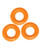 Oxballs Fat Willy 3 Pack Jumbo Cock Rings - Orange