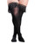 Kix'ies Keila Semi Opaque Fringe Thigh High Black C