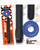 Oxballs Oxshot 6" Silicone Butt Nozzle With Flex Cockring - Black/Blue