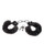 Master Series Cuffed In Fur Furry Handcuffs - Black