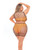 Pink Lipstick Crave You Large Fishnet Cami Top, Skirt, Bandeau Top & Panty (Fits Up To 3X) Neon Orange Qn