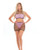 Pink Lipstick Crave You Large Fishnet Cami Top & Skirt, Bandeau Top & Panty Pink O/S