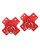 Nipplicious Seducer Leather Pasties With Ring - Red