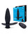 Blue Line Vibrating Anal Plug Pointer With Remote - Black