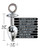Nixie Metal Butt Plug With Inlaid Jewel & Cuff Set - Silver Metallic