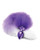 Nixie Metal Butt Plug With Faux Fur Tail - Purple Metallic