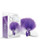 Nixie Metal Butt Plug With Faux Fur Tail - Purple Metallic