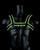 Shots Ouch Chest Bulldog Harness - Glow In The Dark S/M
