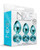 Nixie Metal Butt Plug Trainer Set With Inlaid Jewel - Blue Metallic