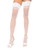 Sheer Stay Up Silicone Lace Top Thigh High Stocking White Os/Xl