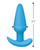 Bang! 21X Vibrating Silicone Butt Plug With Remote - Blue