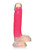 Curve Toys Lollicock 7" Glow In The Dark Silicone Dildo With Balls - Pink