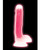 Curve Toys Lollicock 7" Glow In The Dark Silicone Dildo With Balls - Pink