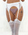 Satin & Lace Garterbelt White Md