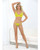 Neon Lace Underwire Bra With Double Tulle Garter Skirt & Double Elastic Panty Neon Lime Lg