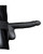 Shots Ouch 8" Ribbed Hollow Strap On With Balls - Black