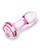 Glas 3 Pc Rosebud Butt Plug Set - Pink